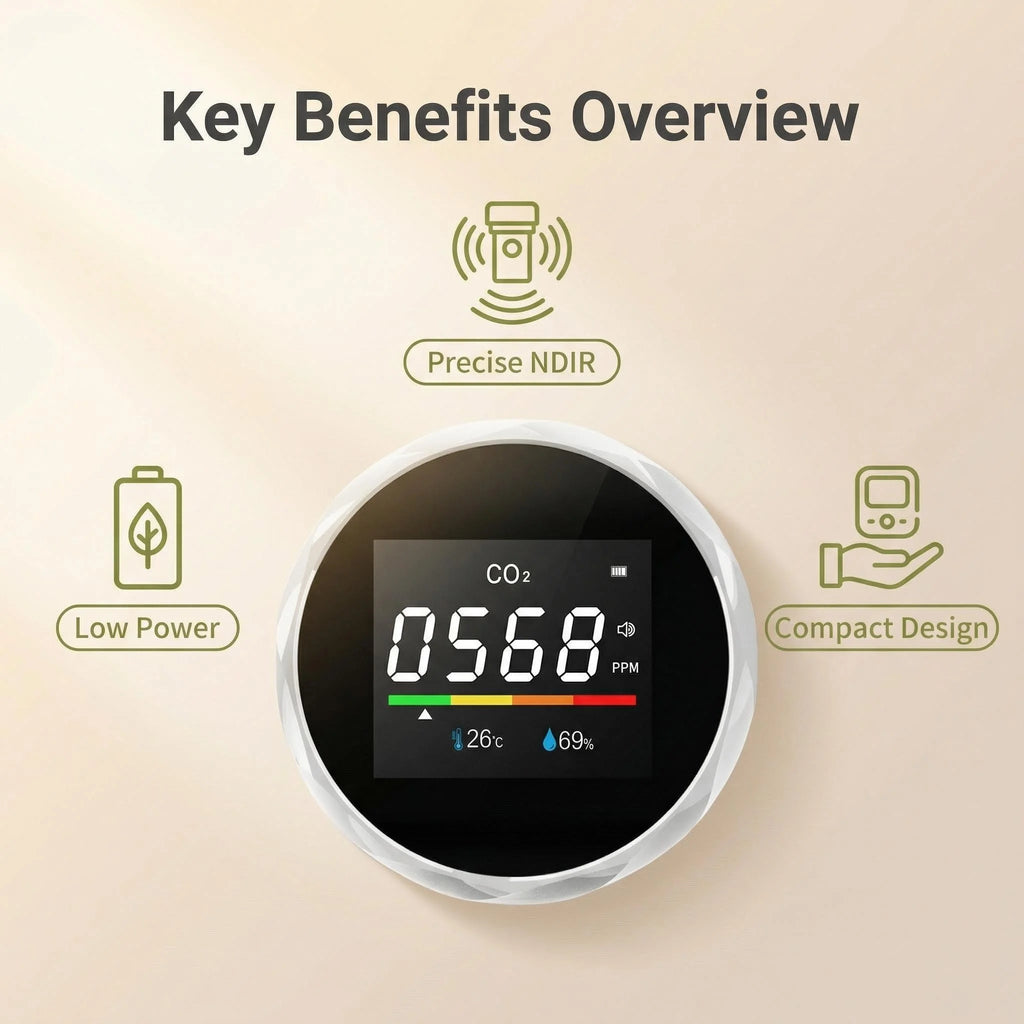 2C06, CO2 (NDIR) infrared high-precision sensor air quality detector, temperature and humidity detector