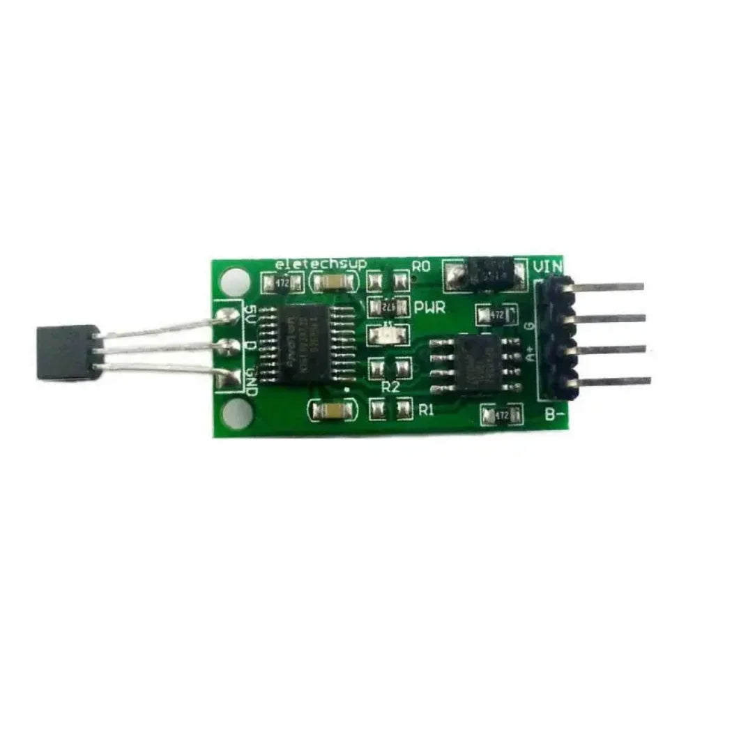 DC 3.7-25V DS18B20 RS485 RS232 TTL Modbus RTU Temperature Sensor Remote Acquisition Monitor Module For Arduino PC PLC MCU