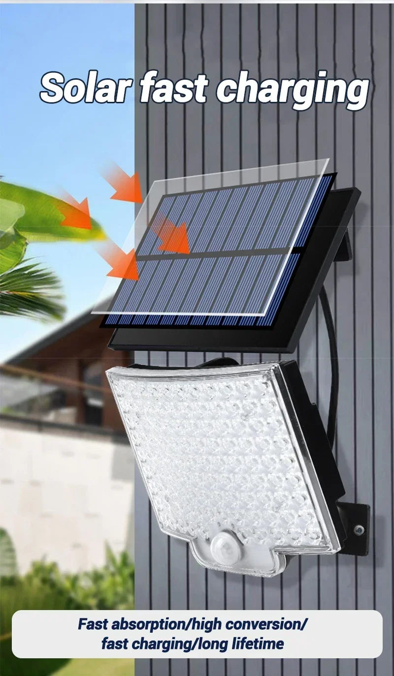 Solar Lights Outdoor 234LED 3 Modes Motion Sensor Flood Lights with Remote IP65 Waterproof Security Solar Lights for Outside