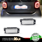 2PCS Xenon White CAN-bus LED License Plate Lights For 2016-18 W453 Smart Fortwo