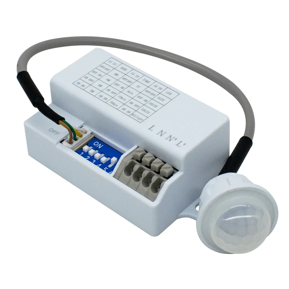 5.8GHz LED Microwave Radar Sensor Light Switch Human Body Motion Induction Sensor Controller Switch AC 220V-240V