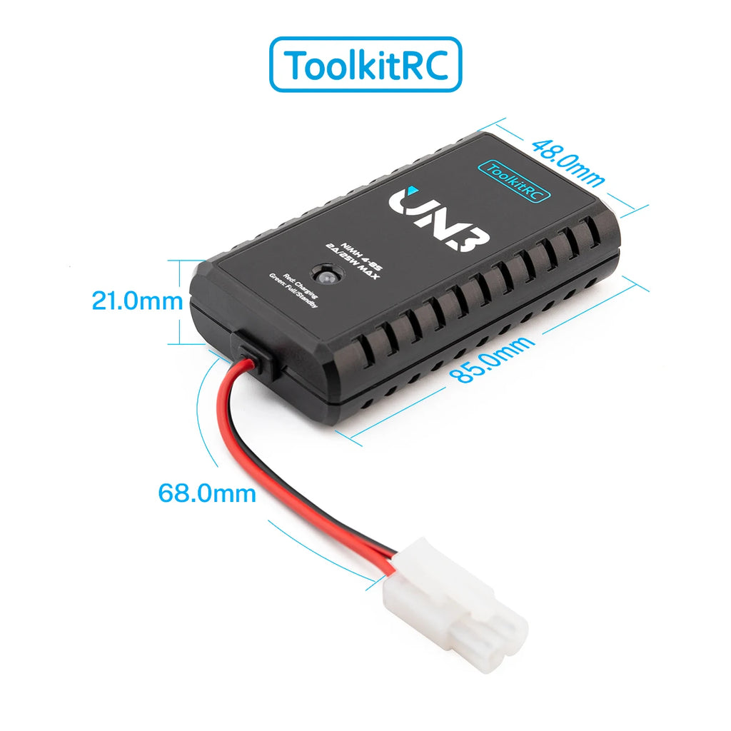 ToolkitRC U3 2-3S LiPo UN3 4-8S USB-C NiMh Battery Charger 2A 25W Balance Port Direct Charge for RC Model FPV Drone Car Airplane