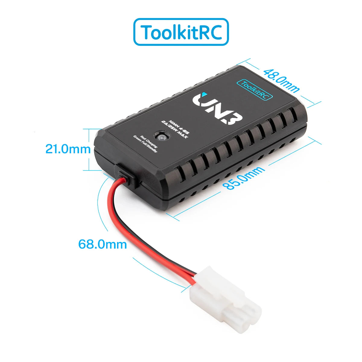 ToolkitRC U3 2-3S LiPo UN3 4-8S USB-C NiMh Battery Charger 2A 25W Balance Port Direct Charge for RC Model FPV Drone Car Airplane