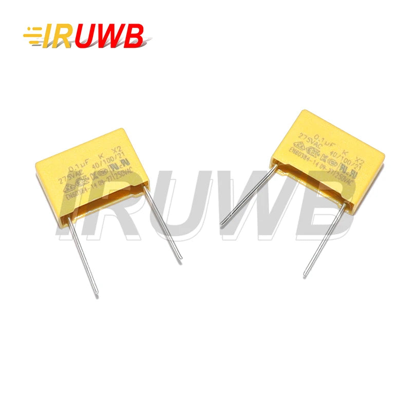 10pcs 15mm 275VAC 275V 0.022UF 0.047UF 0.1UF X2 Safety capacitor 0.15UF 0.22UF 0.33UF 0.47UF 0.68UF 1UF Polypropylene film