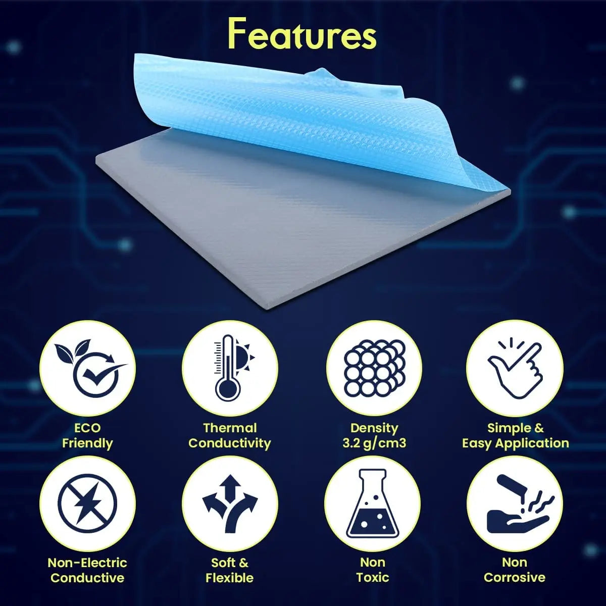 GELID GP-Ultimate Thermal Pad 15W/MK CPU/GPU Graphics Motherboard Silicone Grease Pad Heat Dissipation Silicone Pad Multi-Size
