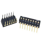 Slide Type SMT SMD Dip Switch Toggle 2.54mm 2Row 4Pin 2 Position/8 Pin 4 Position/16Pin 8 Position Black Switch Gold Plated Pin