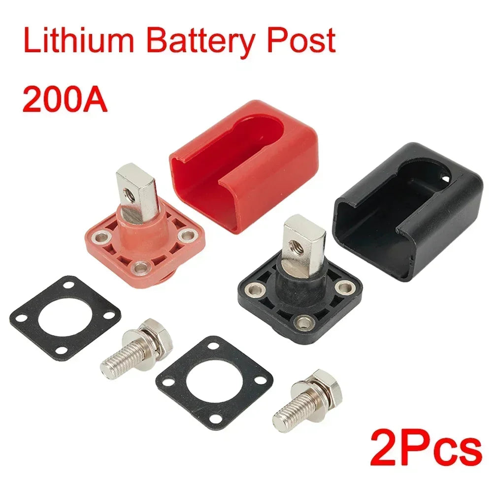 2pc 100-200A High Current Energy Storage Terminal Battery Connector Terminal Block Electrical Testing Equipment Accessories