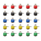 25Pcs Binding Post 4mm Banana Socket Female Connector 4mm Banana Plugs Test Speaker Jack Nut Panel Mount Terminals Adapter