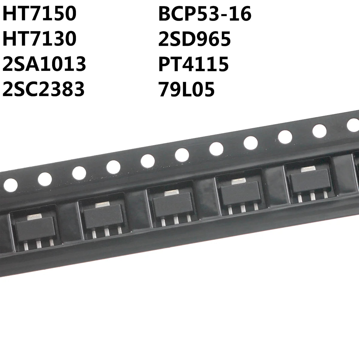 20PCS HT7150 HT7130 2SA1013 2SC2383 BCP53-16 2SD965 PT4115 79L05 SOT89 Transistor SMD Triode