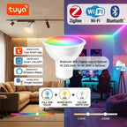 Tuya GU10 Smart LED Bulb WiFi Zigbee Bluetooth RGB 2700-6500K Dimmable Spotlight Lamps Smart Life APP Alexa Google Home Control