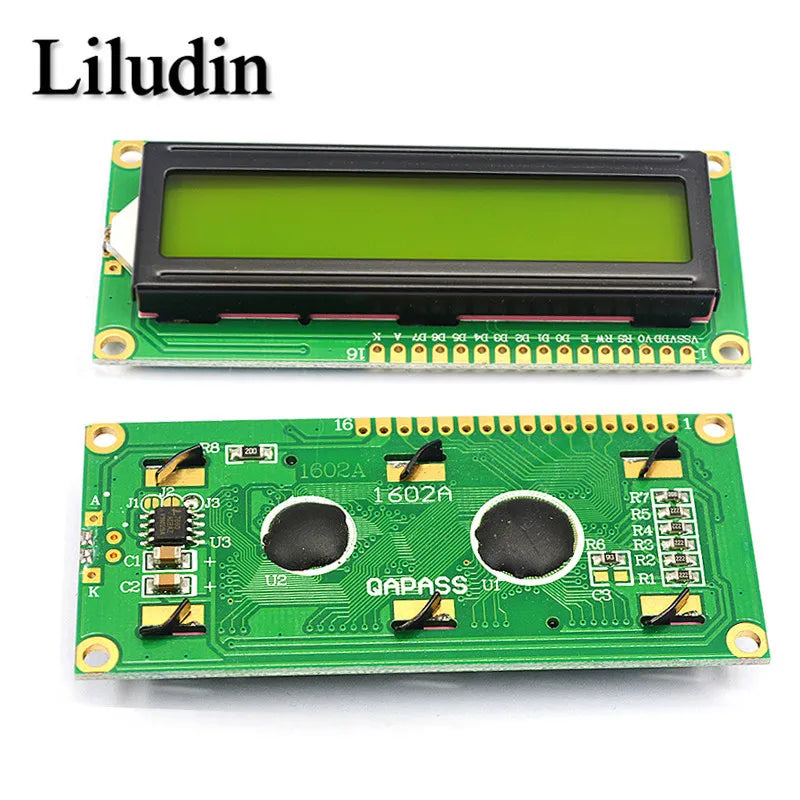 LCD1602 1602 LCD Module Blue / Yellow Green Screen 16x2 Character LCD Display PCF8574T PCF8574 IIC I2C Interface 5V for Arduino