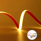 12V 24V COB Led Neon Strip Light Tape Waterproof IP68 320 LEDs Flexible Milk Tube Liner Lighting 10 Colors 0.5m 1m 2m 3m 4m 5m