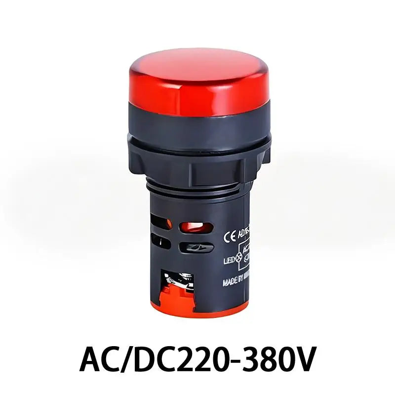 Indicator Signal Lamp Light AD16-22DS 22mm Panel Mount DC 12V 24V 110V 220V 380V Red Green Yellow Blue White LED Bulbs 20mA