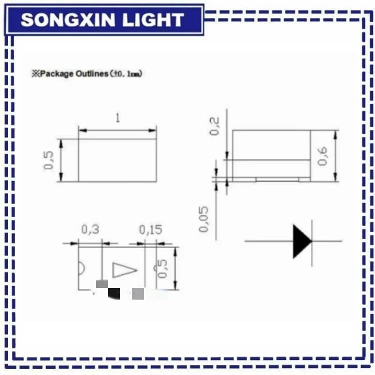 100PCS/1000/3000pcs High brightness 0402 natural white 4500K-5000K color temperature 1005 neutral white SMT LED beads