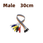 10pcs-5-1pcs 20cm 30cm Alligator Clip To Dupont Wire 10Pin Male Crocodile Clip To Jumper Wire 10pin Female Test Lead for Arduino