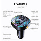 Bluetooth Handsfree FM Transmitter Car Radio Modulator MP3 Player With 22.5W USB Super Quick Charge Adapter for Car