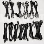 Modular Power Cable for Seasonic X-850, X-750, X-650 KM³ Modular, GPU PCIe 6+2Pin, CPU 4+4Pin, SATA, Molex IDE 4Pin, Main 24Pin