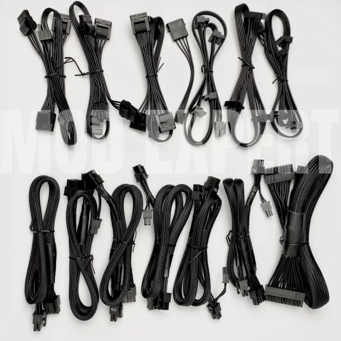 Modular Power Cable for Seasonic X-850, X-750, X-650 KM³ Modular, GPU PCIe 6+2Pin, CPU 4+4Pin, SATA, Molex IDE 4Pin, Main 24Pin