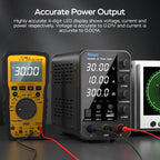 DC Power Supply 30V 10A 5A Variable Bench Power Supply Adjustable Lab Power Supply 60V 5A 120V 3A Voltage Regulator