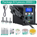LUXIANZI 8589D+ 2 IN 1 Hot Air Gun Soldering Station With LED Digital Display For BGA PCB IC Repair Tool SMD Rework Station