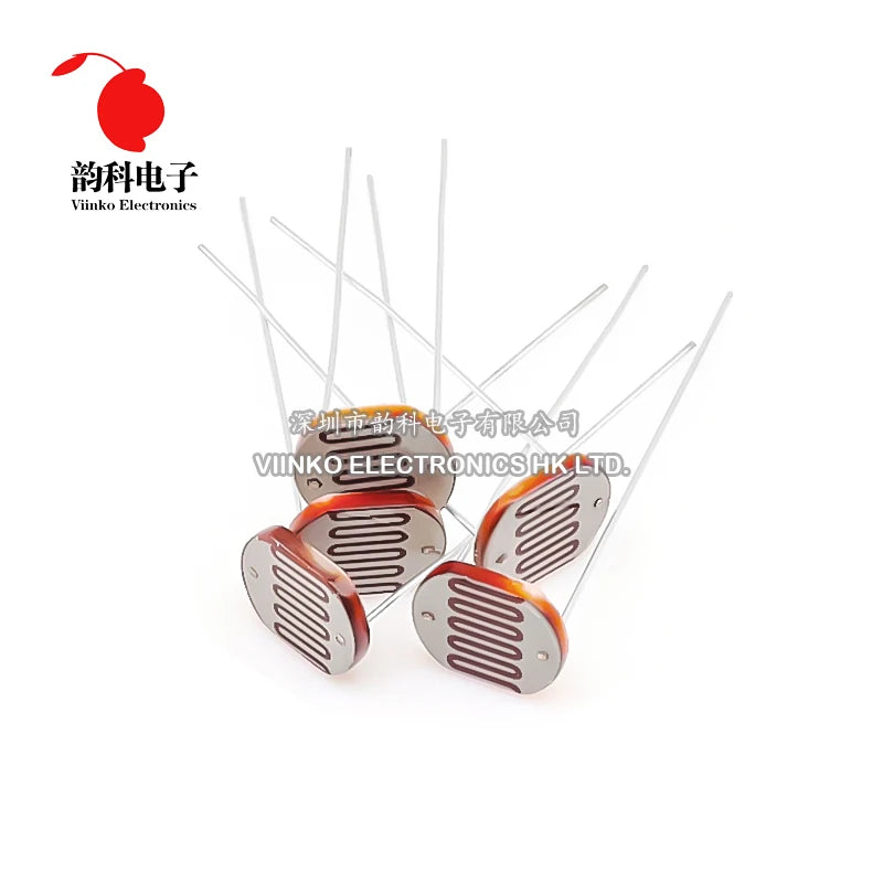 5pcs 12528 Light Dependent Resistor LDR 12MM Photoresistor Photosensitive GL12528 Photoconductive resistance