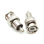 2/5/10PCS BNC Male to RCA Male Connector BNC Male to Lotus Head Male Adapter for CCTV Surveillance Camera Video
