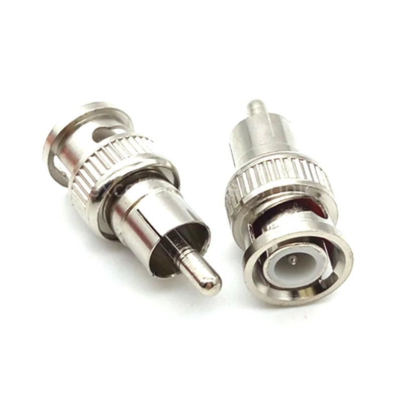 2/5/10PCS BNC Male to RCA Male Connector BNC Male to Lotus Head Male Adapter for CCTV Surveillance Camera Video