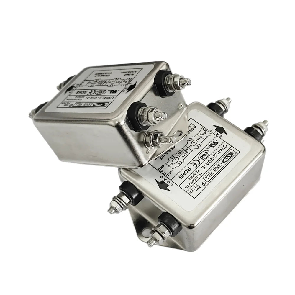 CW4L2-10A-S CW4L2-20A-S Double-stage Bolttype Power Filter Single-Phase AC EMI Filter 220VAC AC 115V-250V Hole Distance 75.0MM