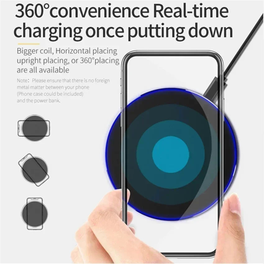 Wireless Charger For iPhone 17 16 15 14 13 Pro Max Induction Fast Charging Pad Dock Station For Samsung S25 S24 Xiaomi Huawei