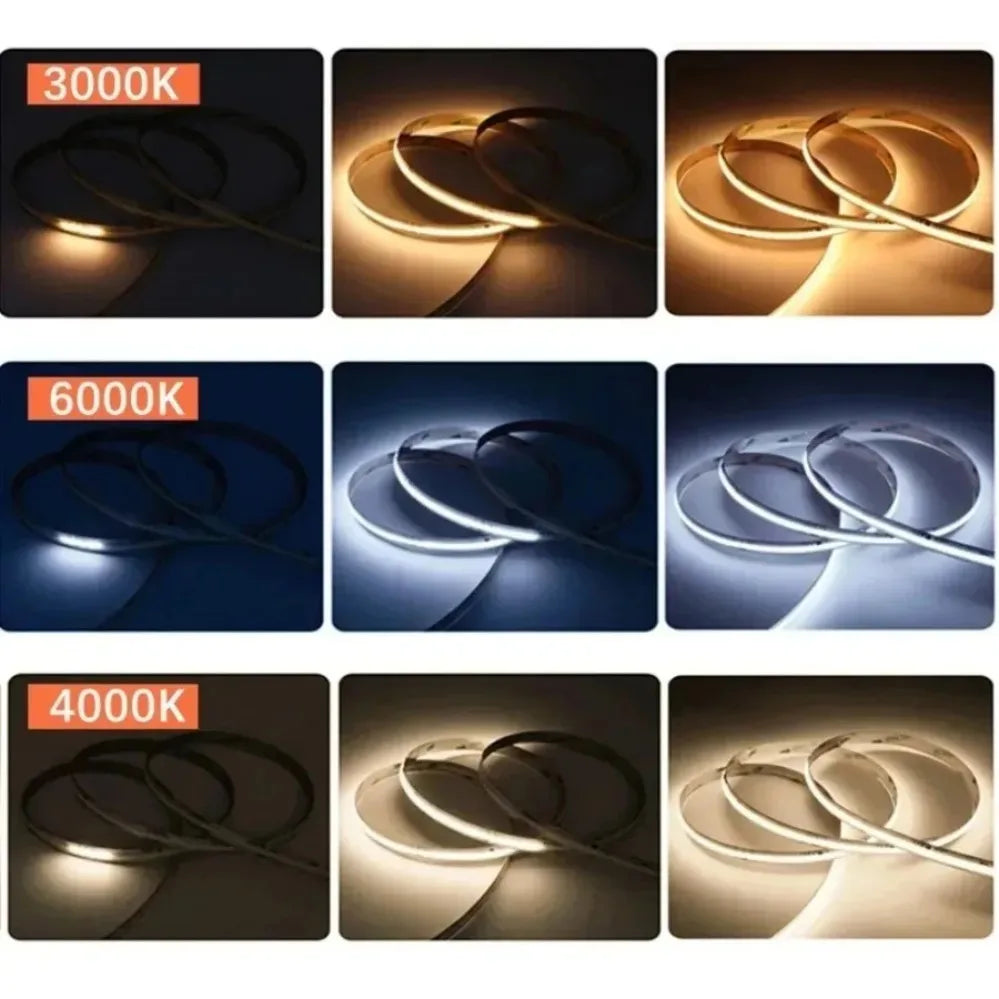 DC24V WS2811 COB LED Light Strip Kit 5M 10M 360LEDs/m Addressable Running Water Flowing Lamp With Wireless Controller Power Kit