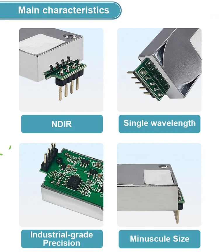 YYS NDIR CO2 Gas Sensor 400-5000PPM  UART/PWM Output Carbon Dioxide Gas Sensor SC8