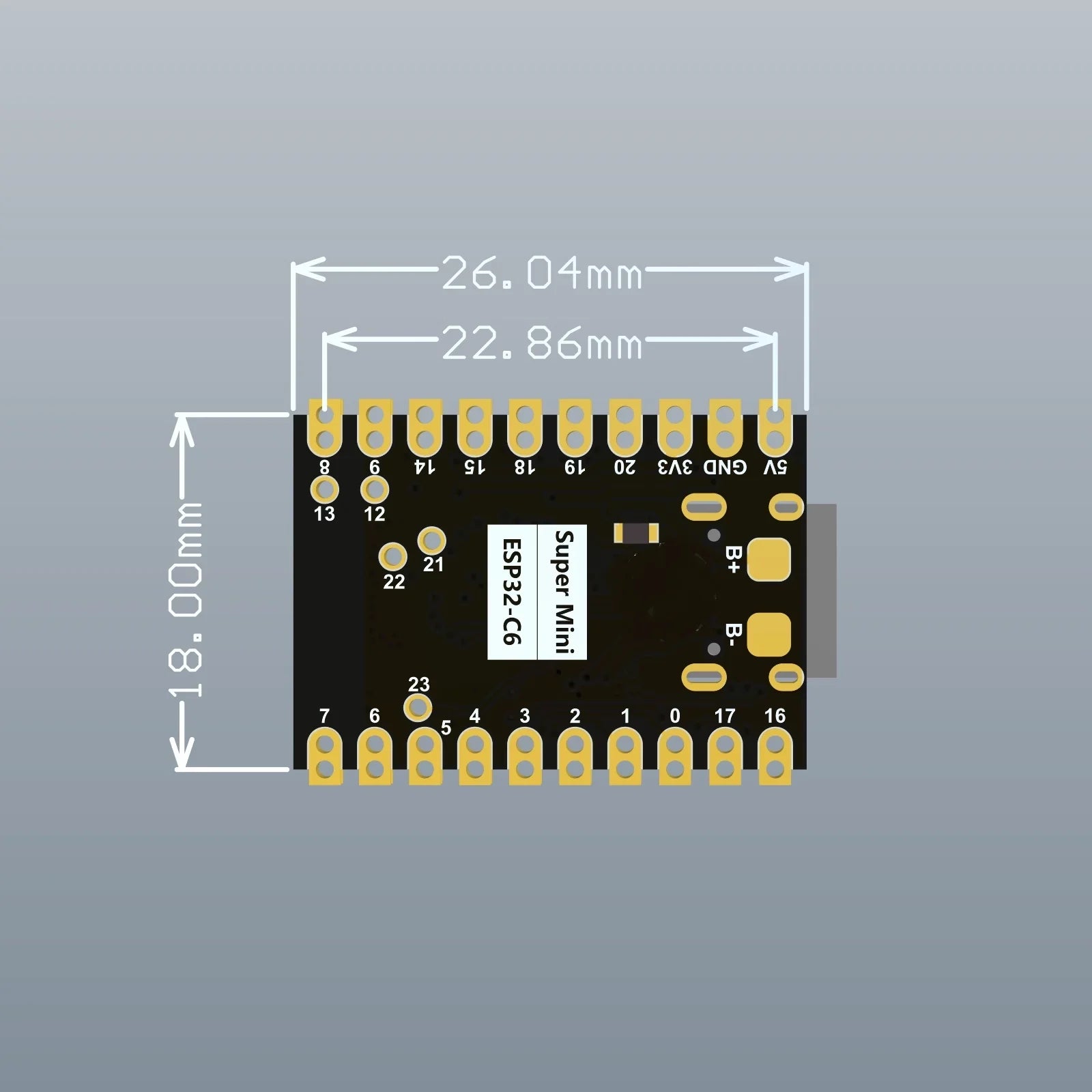 ESP32 C6 SuperMini Development Board Microcontroller Programming Learning Core Board for IoT Smart Home Project