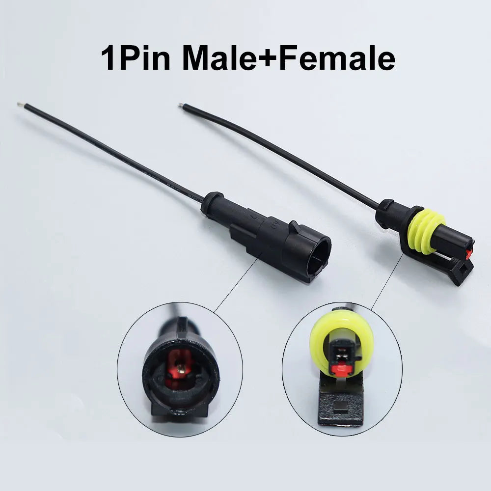 YanXi AMP 1/2/3/4/5/6 Pin Way Waterproof Electrical Auto Connector Male Female Plug with Wire Cable Harness For Car Motorcycle