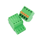 5PCS 2.54mm Terminal Block Green Spring Type Screw Free Push Button Plug Connector 2edgkd 120V 4A