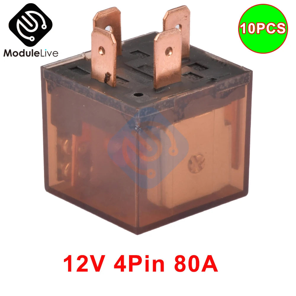 10PCS Waterproof Automotive Relay 12V 100A 5Pin SPDT Car Control Device Car Relays DC 24V 48V High Capacity 100A Switching