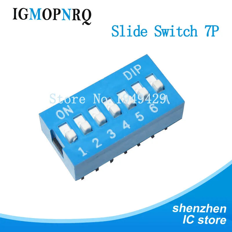 10pcs Slide Type DIP Switch Module 1 2 3 4 5 6 7 8 PIN 2.54mm Position Way DIP Blue Pitch Blue Snap Switch Dial Switch
