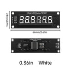 0.36" TM1637 4-Digit 6 Bits 7 Segments Digital Tube Clock Module Double Dots LED Display Screen Board for Arduino