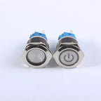 12/16/19/22mm Waterproof Metal Push Button Switch LED Light Momentary Car Engine Power Switches 5V 12V toggle 220V Volt