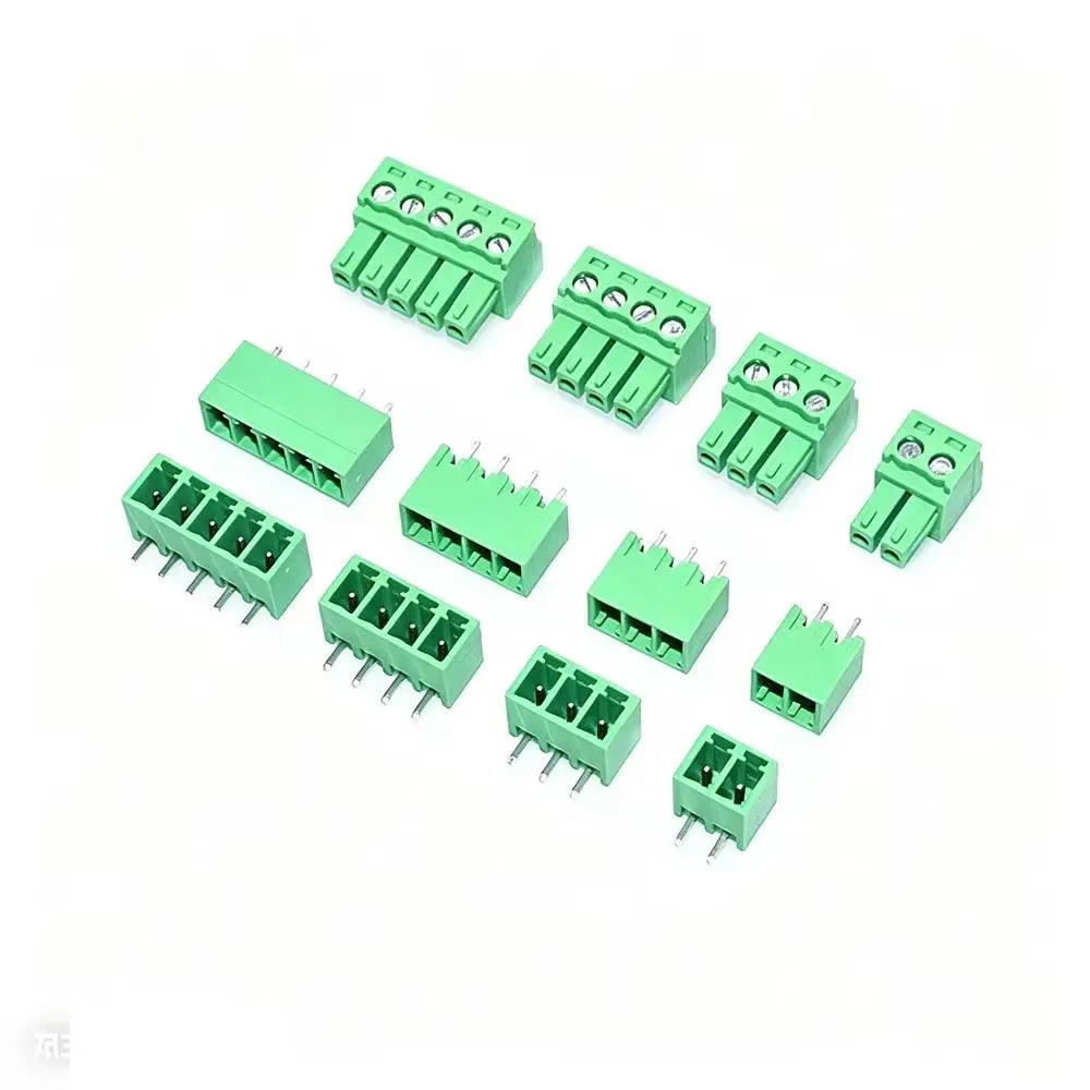 10pcs 10pairs 15EDG 3.81/3.5mm 300V8A 2/3/4/5/6-16P KF2EDG Straight Right Angle Screw Plug In PCB Wire Terminal Block Connector