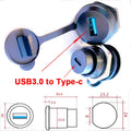 New Arrival D Type Chassis Connector,Type C Female to Female Converter Adapter Type-C Panel Mount DIY Jack with Dust Cover