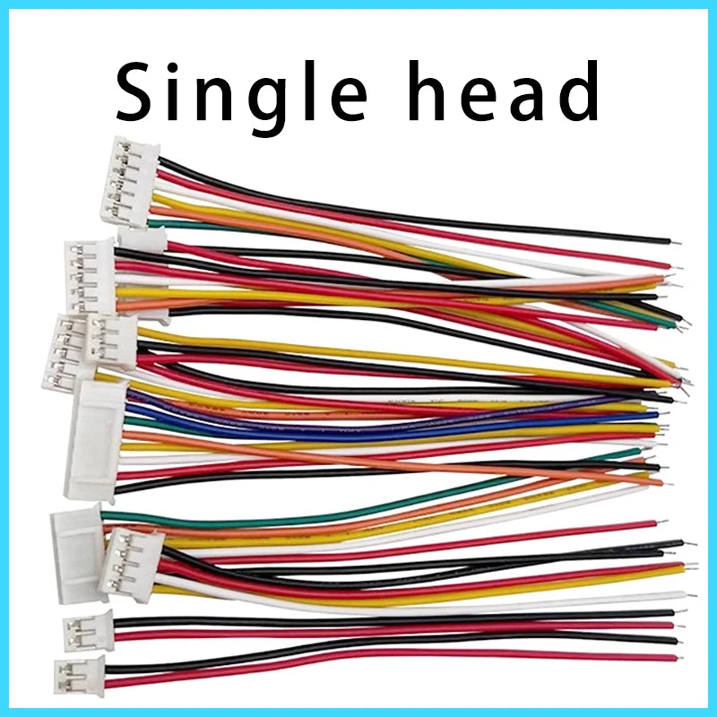 10PCS JST PH2.0 PH 2.0mm Wire Cable Connector 2/3/4/5/6/7/8/9/10/12 Pin 2.0MM Pitch  Plug 10CM/20cm/30CM Wire Length 26AWG