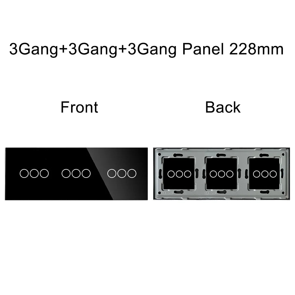 TAWOIA 1/2/3Gang Wall Touch Switch 1/2/3Way Function Base Stair Switches Spare Parts Sensor 157Glass Panel DIY Free Combination