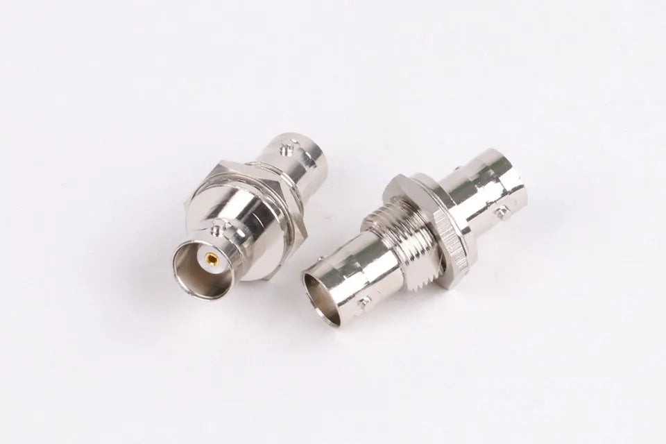 10pcs/lot Dual BNC Jack Socket Screw Panel Mount BNC Female to BNC Female Panel Chassis Adapter Coaxial Connector