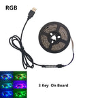 5M USB LED Strip Light 5V 3528 1 Meter 5 Meter Yellow Cool White Pink Green Blue Red SMD Ribbon Ceiling Cabinet Light Waterproof