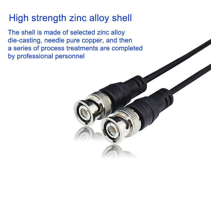 BNC Male to Male Female Adapter Dual Head Cable Video Connector Extension Pigtail Wire For CCTV Camera Accessories 0.5m-3meters