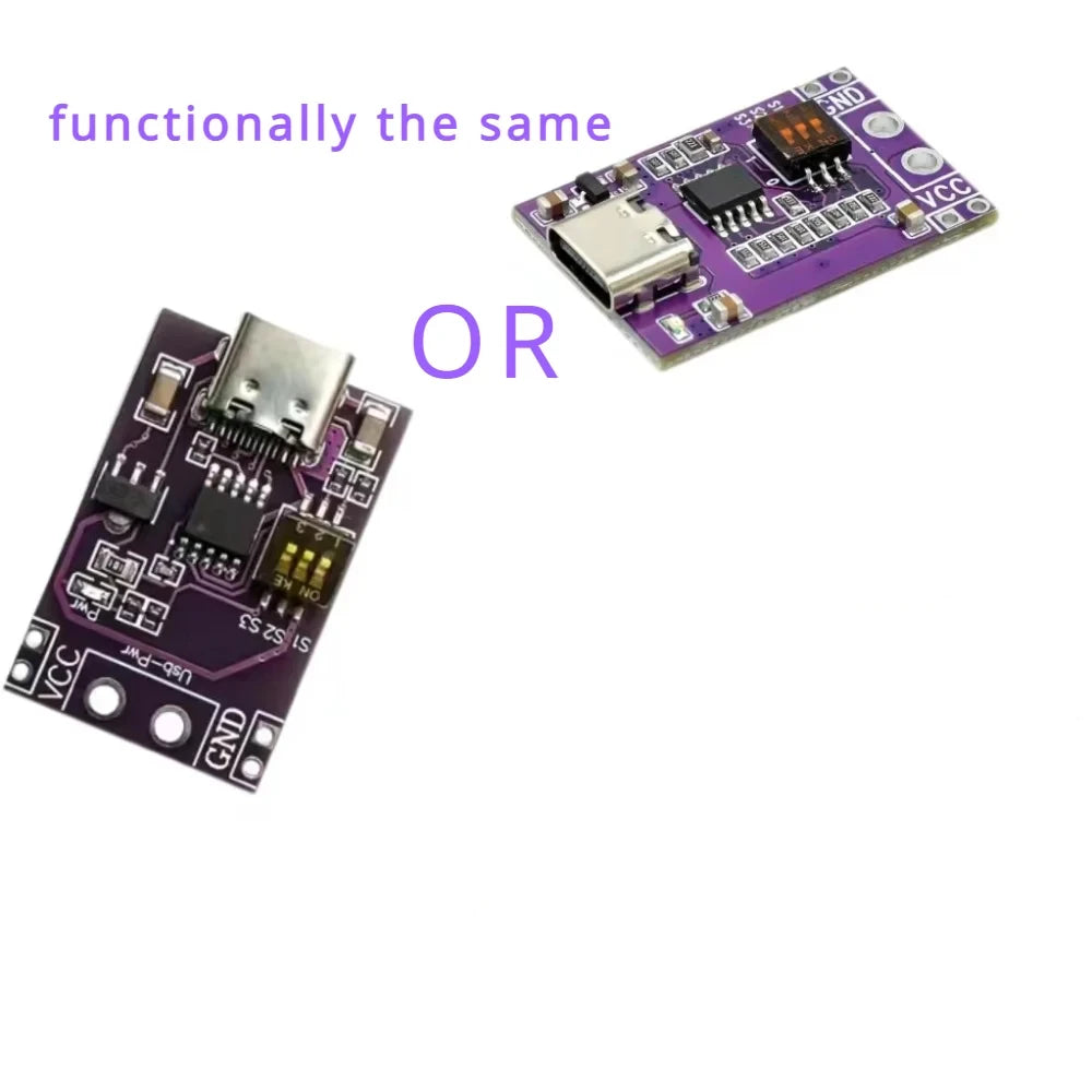 1-100PCS PD/QC/AFC Fast Charge Decoy Trigger Type-C Decoy Module Board with DIP Switch 5V 9V 12V 15V 20V Fixed Voltage Output