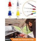 660pcs Pin Connector 1/1.5/1.8/2.2/2.8/3.5/4.8/6.3mm Automotive Wire Terminal Male and Female Non Insulated Plug Disassembly Kit