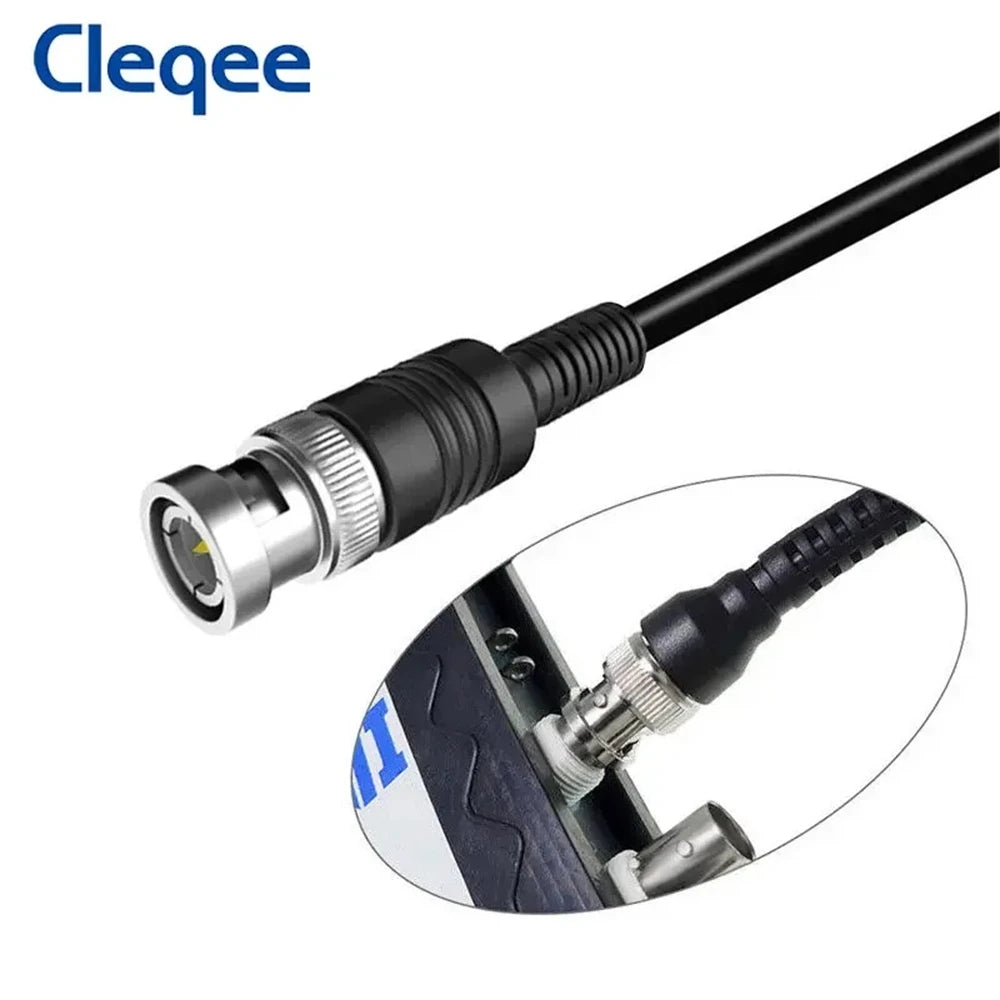 Cleqee P1013 Q9 BNC-BNC Interface Oscilloscope Test Probe Coaxial Cable Lead, 50Ω Impedance, Suitable for CCTV Cameras