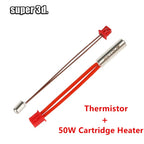 40/50W 24V Cartridge Heater High Temperature 300°C NTC100K Thermistor Heating Tube for Sprite Extruder Ender 3 S1 Pro 3D Printer