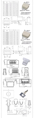 10sets Sh1.0 Jst1.25 Ph2.0 Xh2.54 Sh/jst/zh/ph/xh Horizontal / Vertical Smd Pin Header + Housing + Terminal Set 2.54mm